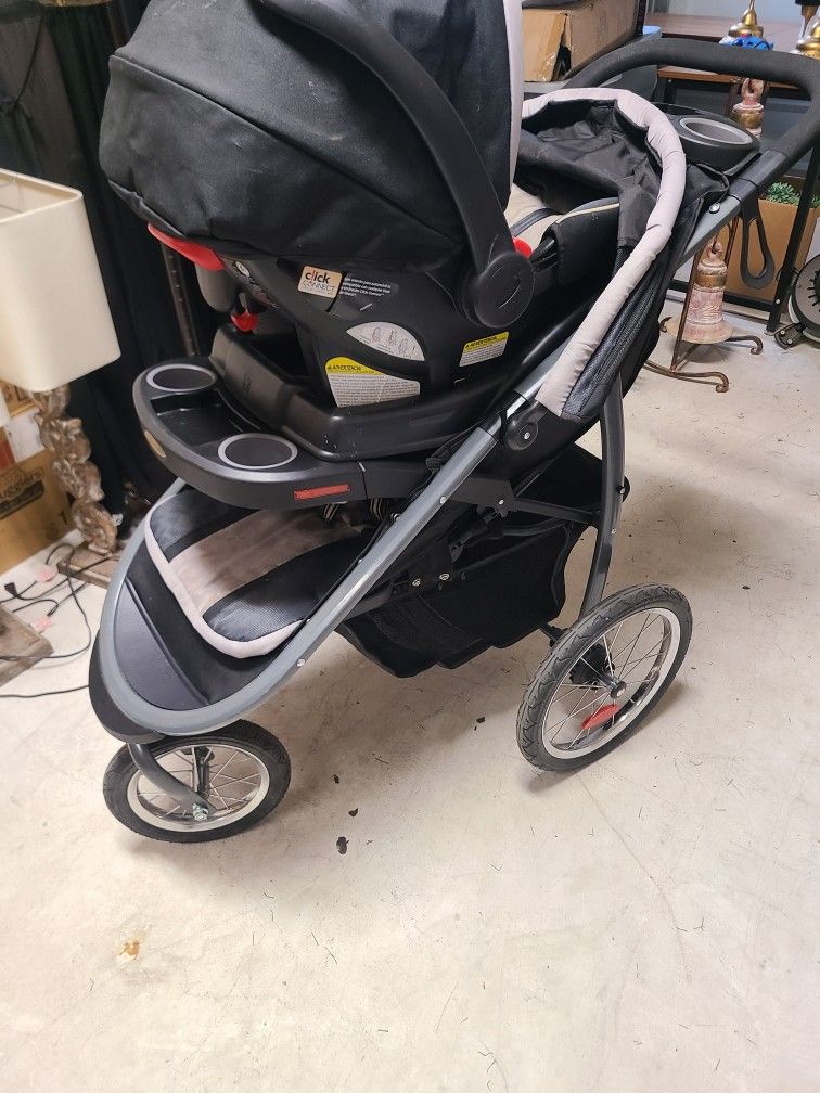 Graco Fastaction Fold Jogger Stroller With Car Seat