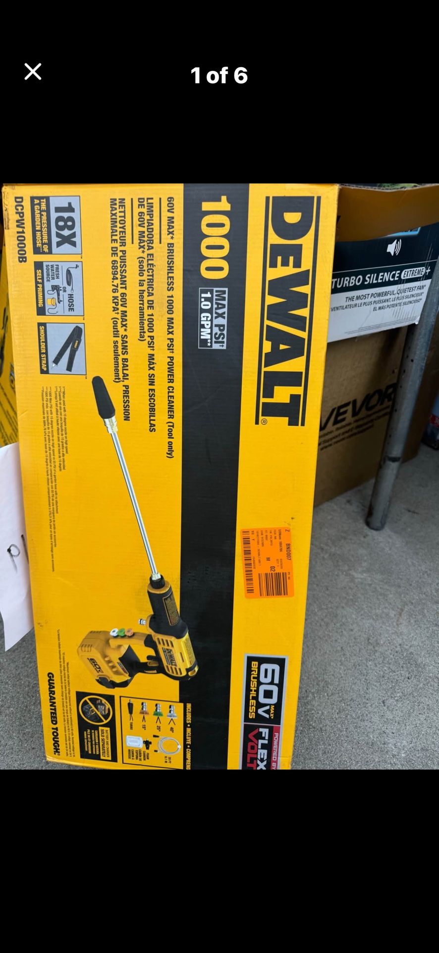 FLEXVOLT 60V MAX 1000 PSI 1.0 GPM Cold Water Cordless Battery Power Cleaner (Tool Only)