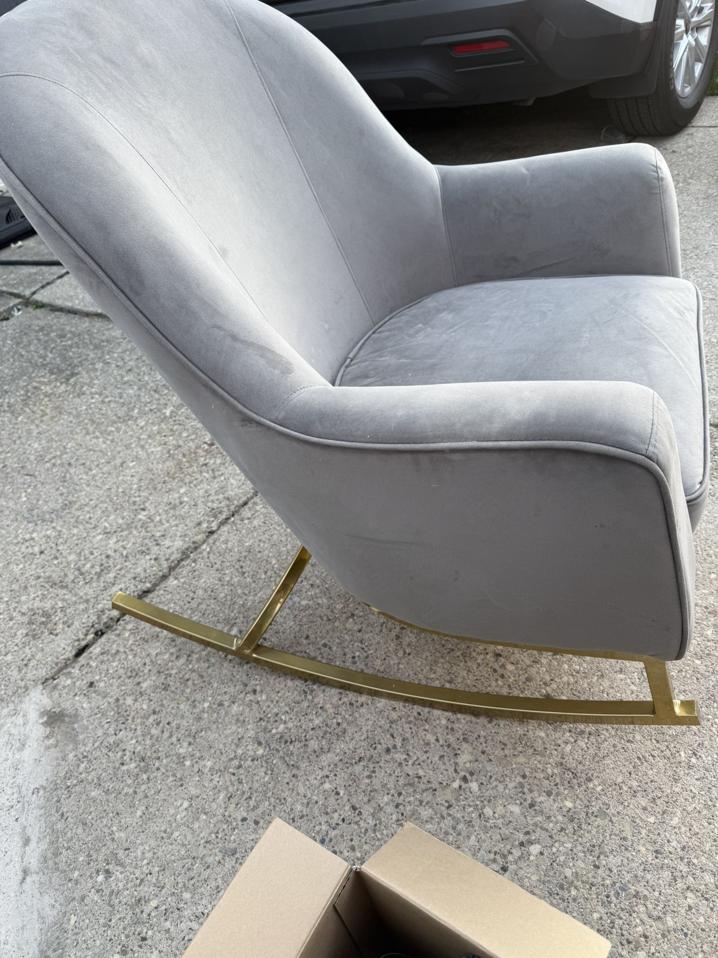 Suede Rocking Chair