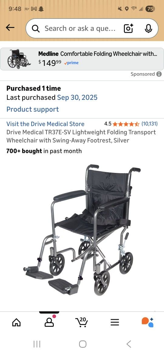 Brand New Wheelchair Still In Box
