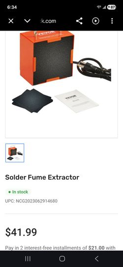 Solder fume  extractor