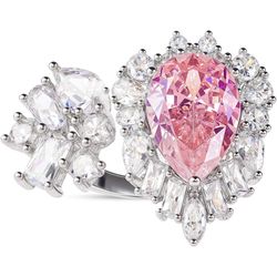 5A Cubic Zirconia Sparkling Pink Ring,