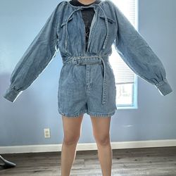New With Tags Denim Romper!