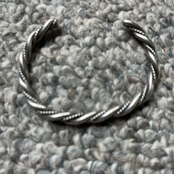 Sterling Silver Solid Braided Cuff Bracelet PENDING