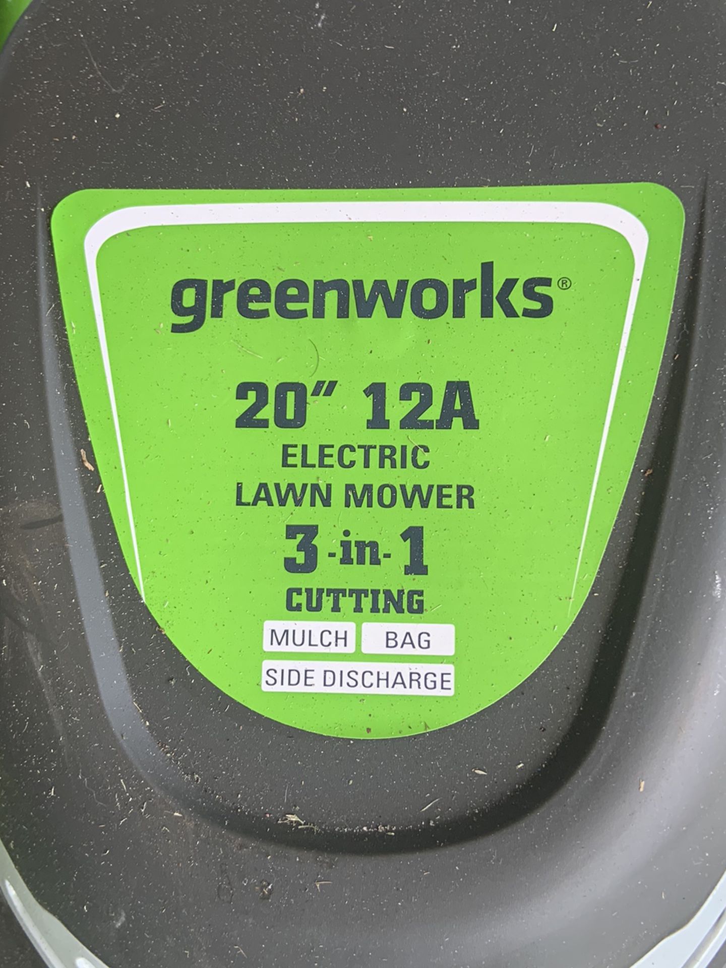 Electric lawnmower-Greenworks 20” 12A