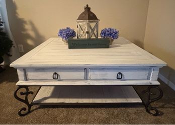 Custom finished rustic farmhouse coffee table