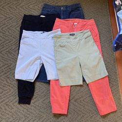 Lot Of 5 Size 4/size Small Capris, Pantsuit, Shorts