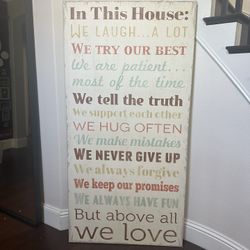 Big Canvas Family Sign