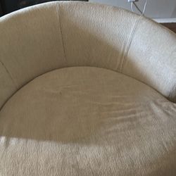 Cream Round Swivel Chair