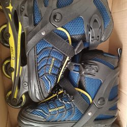 Schwinn Boy's In Line Skates Rollerblades Adjustable Size Youth 5-8. Like New.