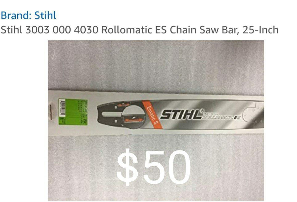 chainsaw bar 25 inches