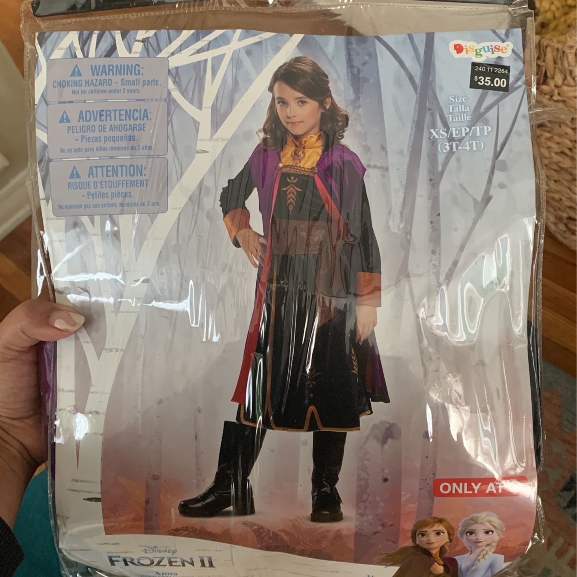 Frozen 2 Disney Anna Princess Costume With Wig