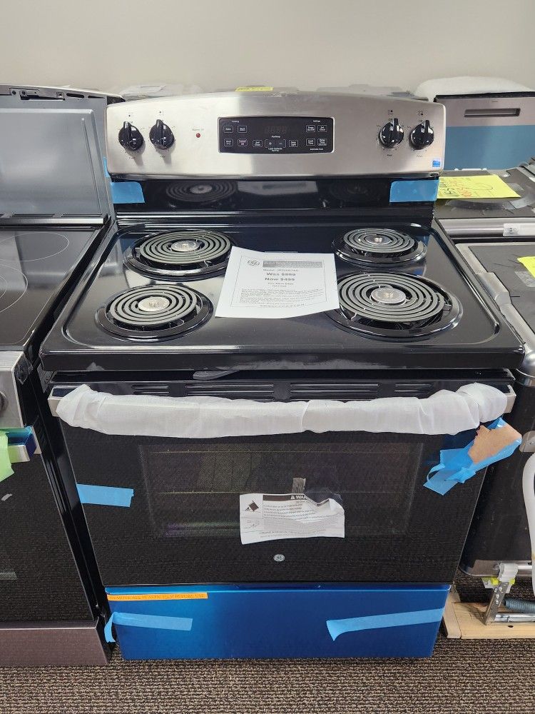 30 in. 4 Burner Element Free-Standing Electric Range in Stainless Steel