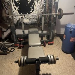 Weight Bench And Weights
