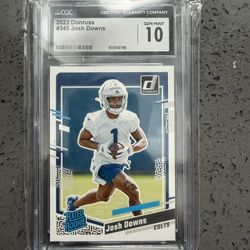 Josh Downs Cgc 10 Slab Rookie Card 