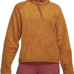 NWT🤩Nike Women's Therma Fit Fleece Cowl Neck Pullover Bear Shirt   Small 🤩