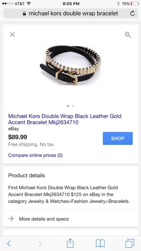 Michael Kors Leather Strap Bracelet MICHAEL KORS Men Bracelet
