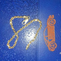 Solid 14k Rope Bracelet 