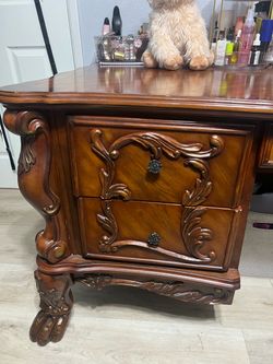 Solid wood desk