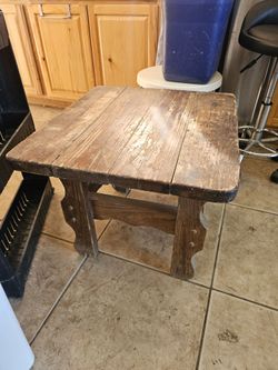 Solid Wood antique end Table heavy duty wooden