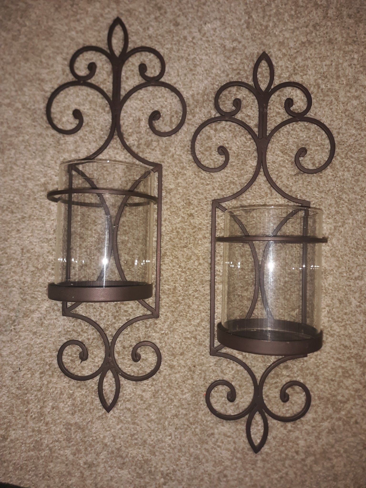 Candle wall sconce set