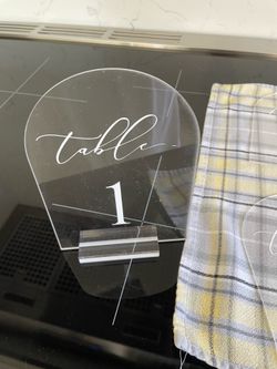 Wedding table numbers