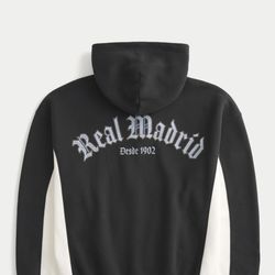 Boxy Real Madrid CF Graphic Zip-Up Hoodie