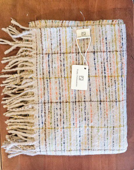 Pretty Persuasions Large Fringed Scarf / Shawl / Wrap, New With Tags