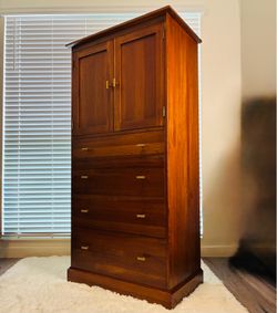 Ethan Allen New American Impressions Armoire Dress High Chest SOLID Wood FREE DELIVERY
