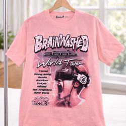 🎤 URGENT SALE – Brainwashed “3005 World Tour” Graphic Tee (L) 🔥 Streetwear Style – Hard to Find