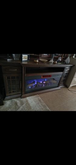 Console with fireplace