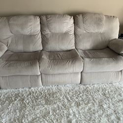 Tan Reclining Sofa 