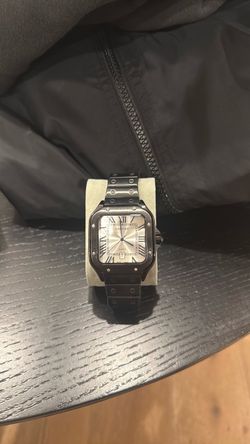 Cartier Santos Quartz Watch Black PVD