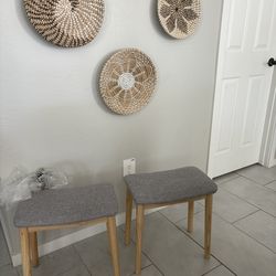 Brand New Foot Stool/vanity Chair/ Seat For Bedroom/family Room/bathroom $43 For Both