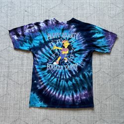 Vans X The Simpsons Men’s Blue Tie Dye Otto Graphic Tee Shirt size LARGE