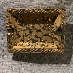 Vintage Weeping Gold Ash Tray Dixon Art Studio 22 Karat Gold
