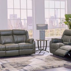 Sofa Couch with Double Recliner