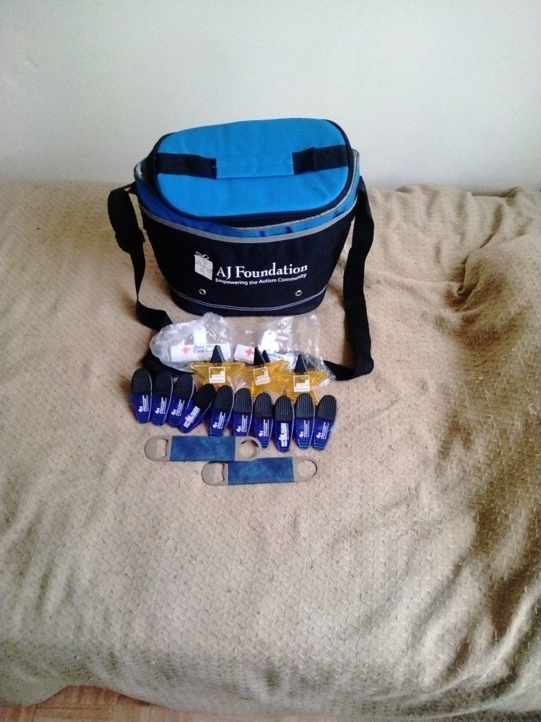 Heavy Duty Bottle Openers Magnetic Clips And A Small Cooler Bag