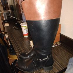 Womens Leather Boots Sz 8.5