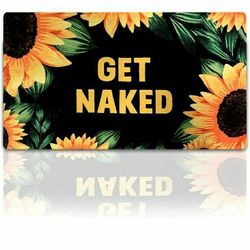 Get Naked Bath Mat - Nonslip Bath Mat With Sunflowers - Funny Bath Mat For Bathroom - Machine Washable Farmhouse Bath Rug - Black Bath Mat - Decor