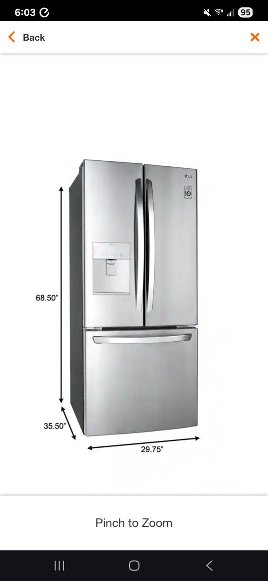 Refrigerator LG W-30 (Open Box)