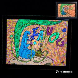 Alice in Wonderland Caterpillar Painting, Glow + Blacklight 