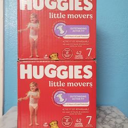 Huggies Size #7. $24 Each (42 Diapers)