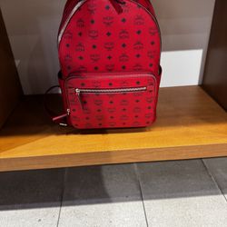 Red MCM Red Vissetos Backpack Retail:1090$