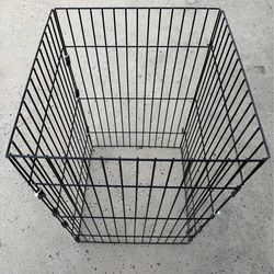 Foldable black metal pet playpen panels