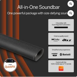 VIZIO 2.1 All-in-One Soundbar with Dolby Atmos and DTS:X, QuickFit Compatible