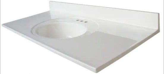 ** NEW **  Glacier Bay 49” x 22” Cultured Marble Vanity Top