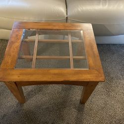 Glass Top End Table