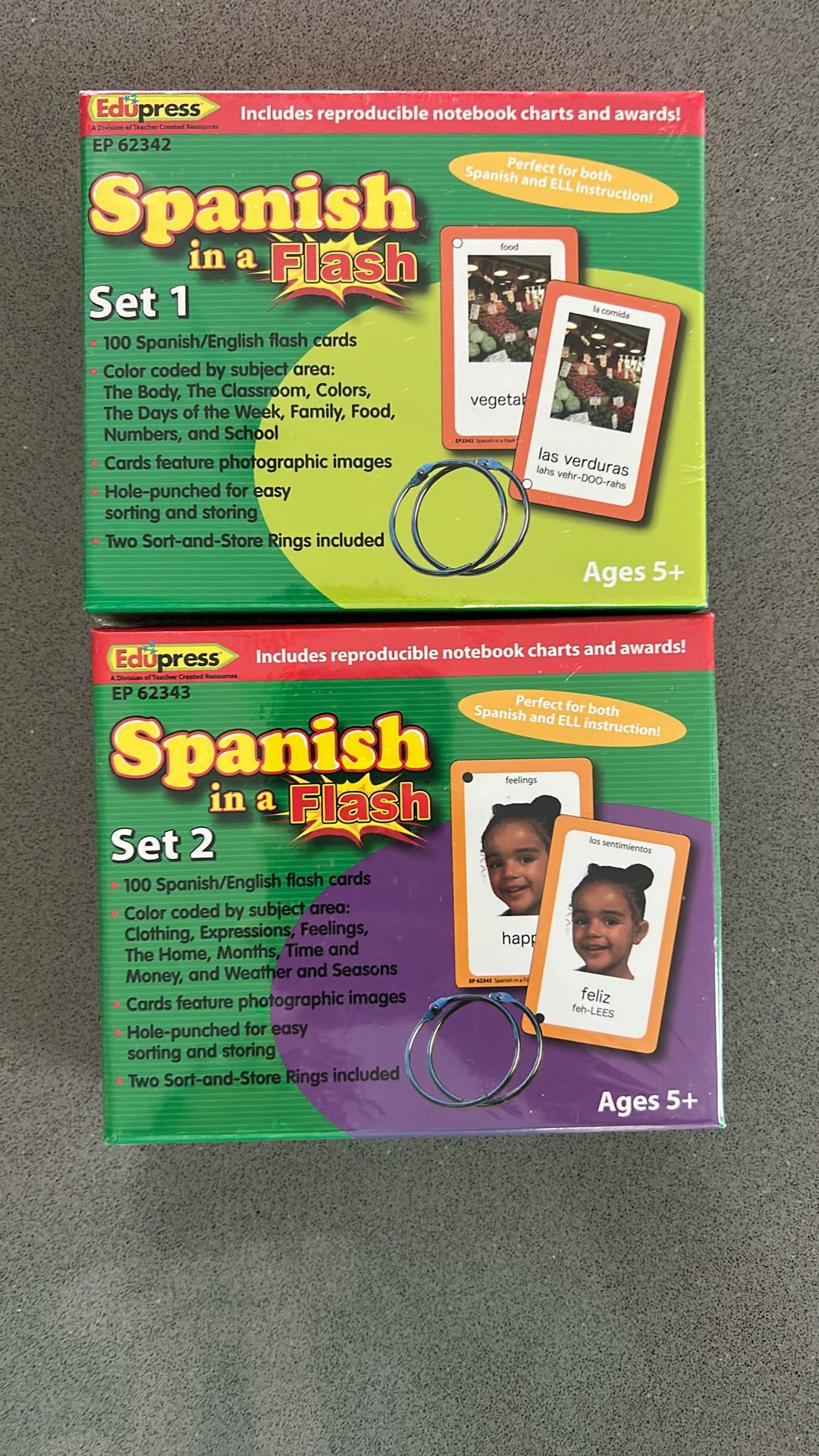Spanish/English Flash Cards