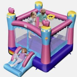 New in Box Princess Theme Inflatable Bounce House, 3-in-1 Princess Themed Jump n’ Slide Bouncy House